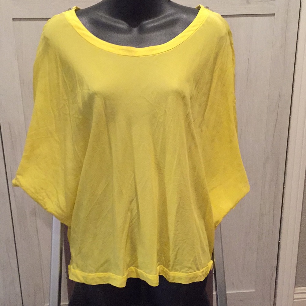 Yellow sheer blouse
